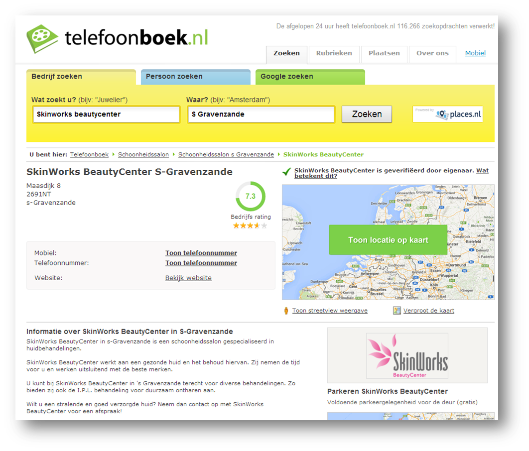 reputatie Tactiel gevoel Van Telefoonboek.nl: meer klanten en omzet! | Places.nl